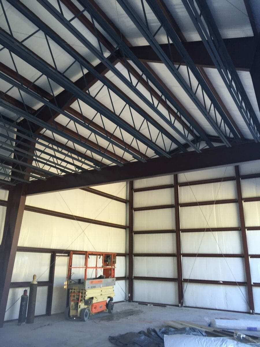 Metal Building with a Mezzanine in Hobe Sound, FL MBMI Metal Buildings