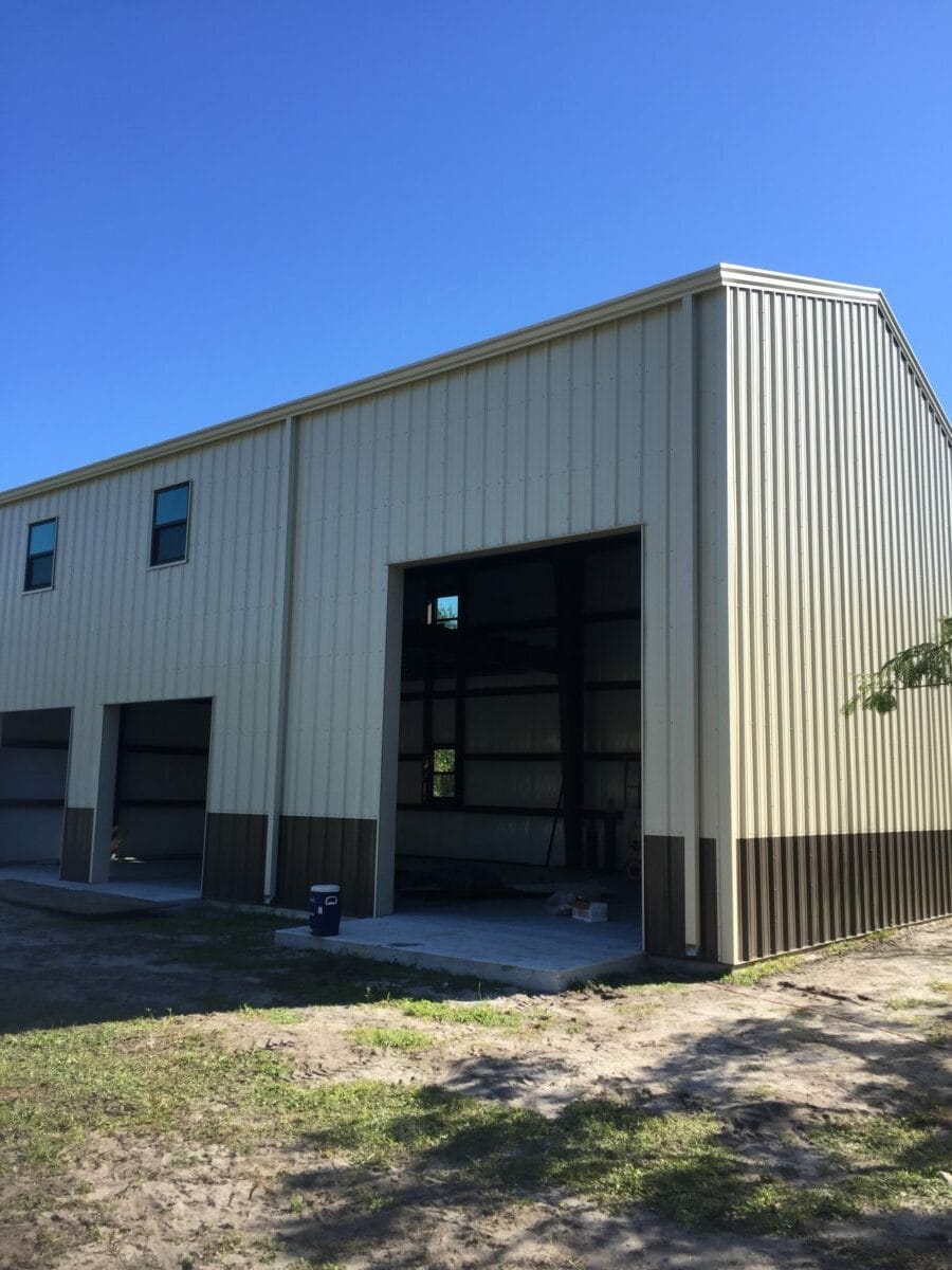 Metal Building with a Mezzanine in Hobe Sound, FL MBMI Metal Buildings